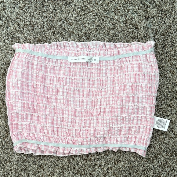 Altar’d State Pink Gingham Tube Top and Shorts Set - Picture 10 of 11